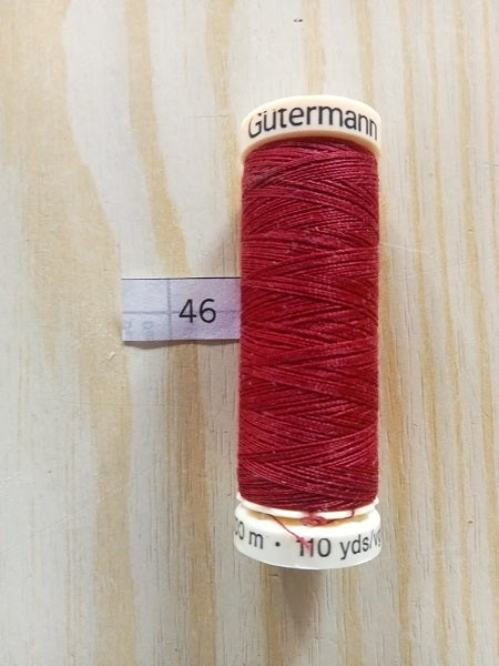Fil Guterman pour tout coudre - 100 m - Rouge N° 46