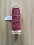 Fil Guterman pour tout coudre - 100 m - Vieux Rose N° 474