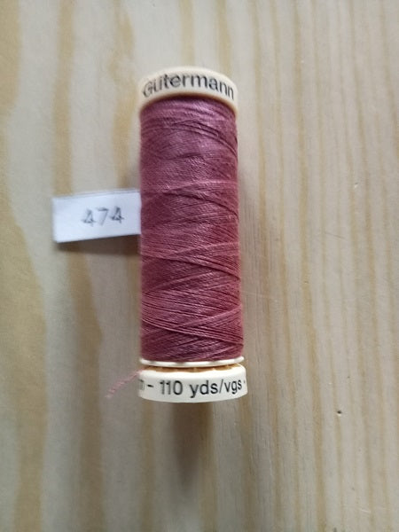 Fil Guterman pour tout coudre - 100 m - Vieux Rose N° 474