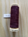 Fil Guterman pour tout coudre - 100 m - Bordeaux N° 517