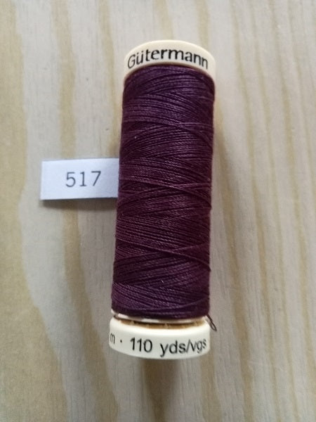 Fil Guterman pour tout coudre - 100 m - Bordeaux N° 517