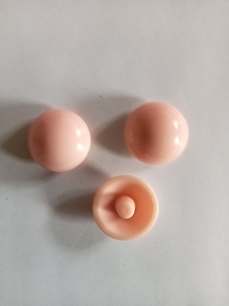 Lot 3 boutons à pied rose - 21 mm - Réf BP14