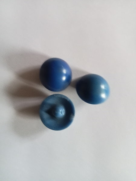 Lot 3 boutons à pied bleu Vintage - 18 mm - Réf BP26