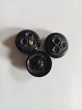Lot 3 boutons à pied céramique Vintage - 22 mm - Réf BP34