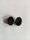 Lot 2 boutons à pied ovale céramique Vintage - 21 mm - Réf BP35