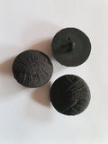 Boutons à pied Noir mat manteau Vintage - 22 et 26 mm - Réf BP37