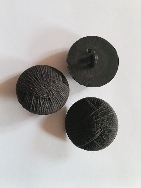 Boutons à pied Noir mat manteau Vintage - 22 et 26 mm - Réf BP37