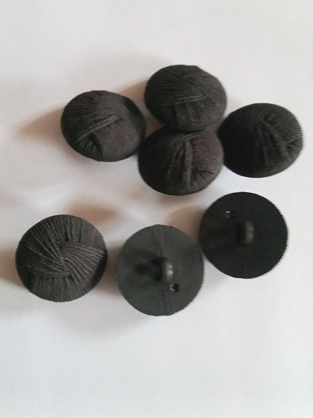 Boutons à pied Noir mat manteau Vintage - 22 et 26 mm - Réf BP37