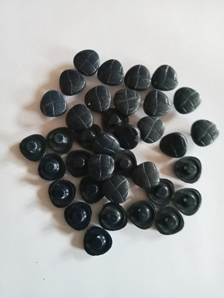 Boutons à pied triangulaire Marine Vintage - 15 mm - Réf BP39
