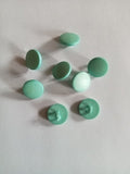 Lot 8 petits boutons à pied Bleu vert  Vintage - 14 mm - Réf BP41