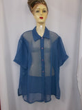 Surchemise en voilage bleu - Femme - Réf 6326