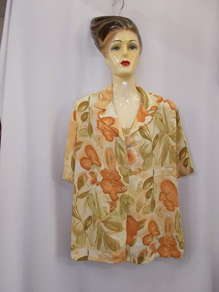Ensemble Top + Surchemise d'été  Rétro  Femme - Taille 40/42 - Réf : 6417