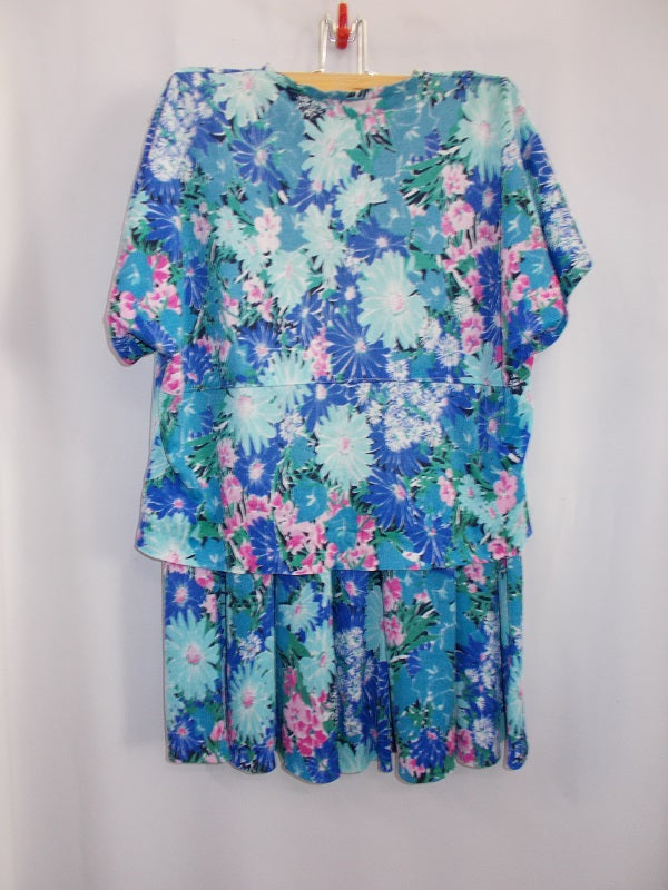 Ensemble d'été Tunique + Jupe Vintage Femme - Taille S - Réf : 6485