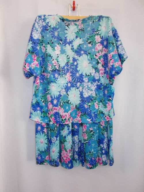 Ensemble d'été Tunique + Jupe Vintage Femme - Taille S - Réf : 6485