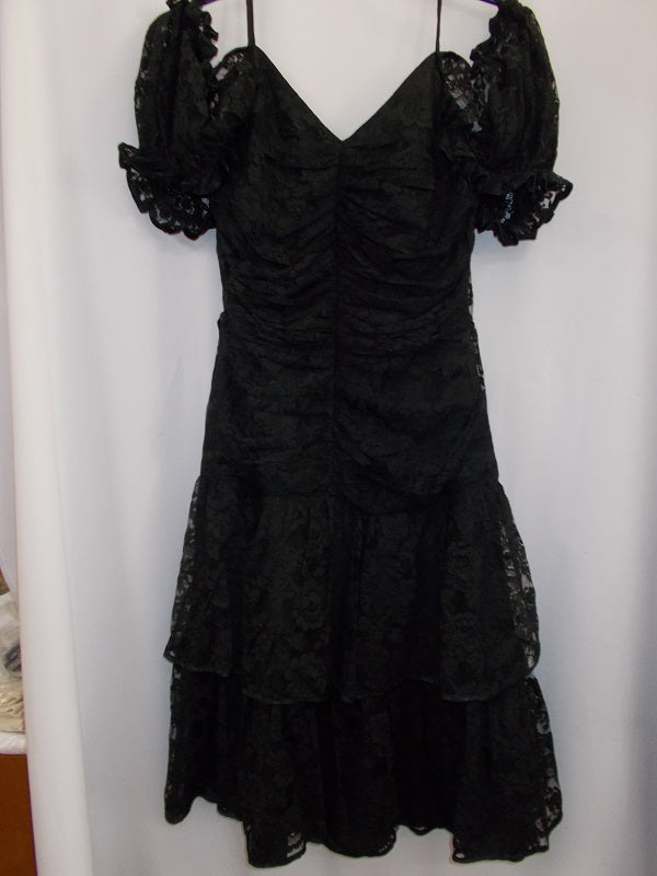 Robe de soirée noire Femme - Taille 36/38 - Réf : 6495