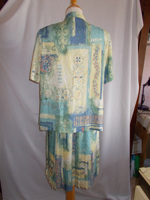 Tailleur Vintage veste / robe Femme - Taille 46 - Réf 7202