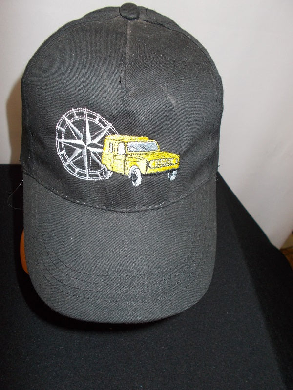 Casquette brodée " Voiture de la Poste " - Création artisanale - Réf : Syl 2